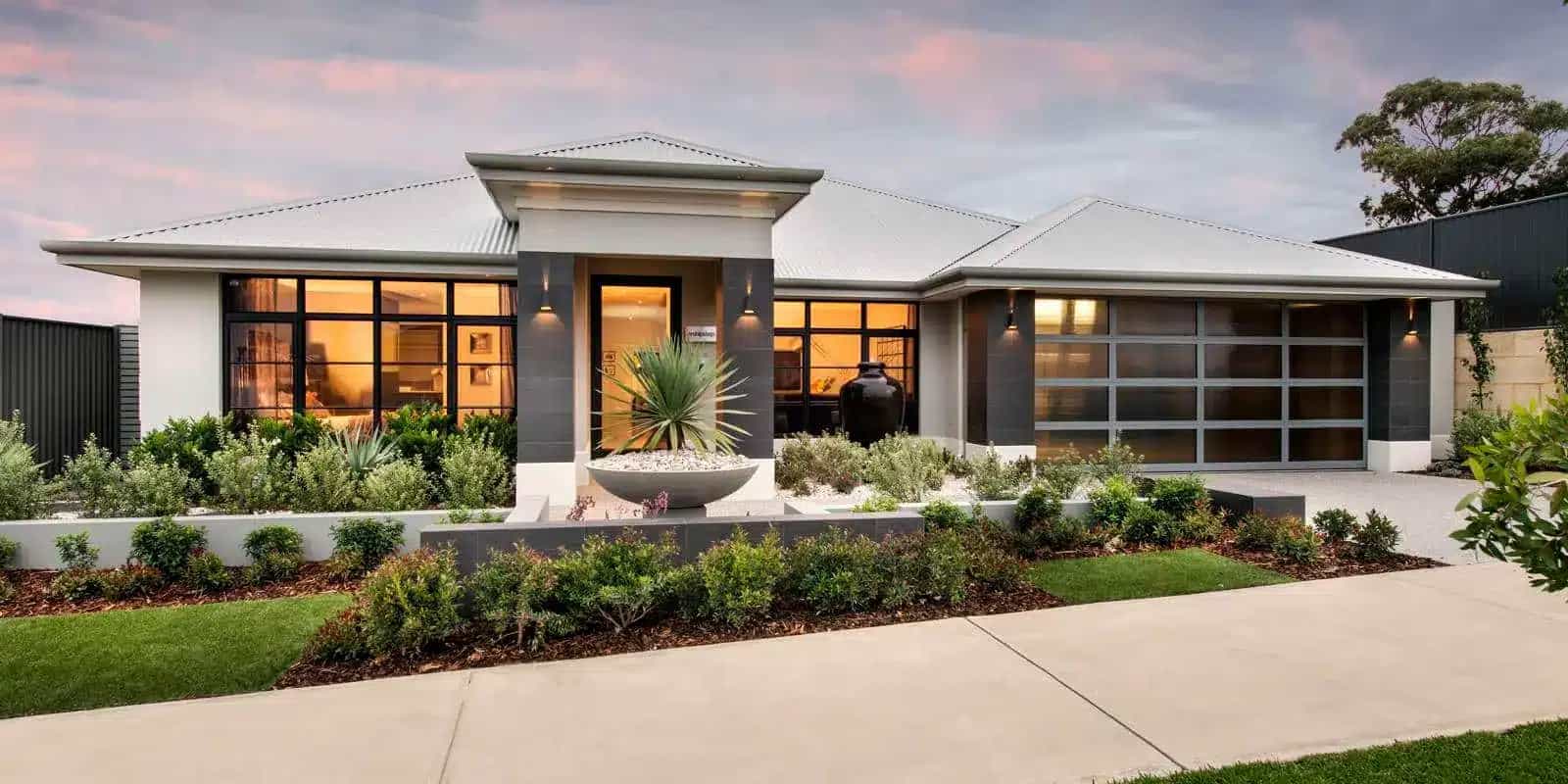 Front yard landscaping for a new home