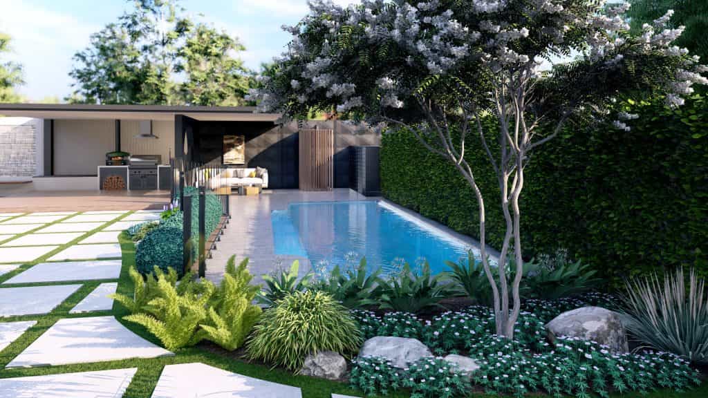 Established garden landscaping in Keilor
