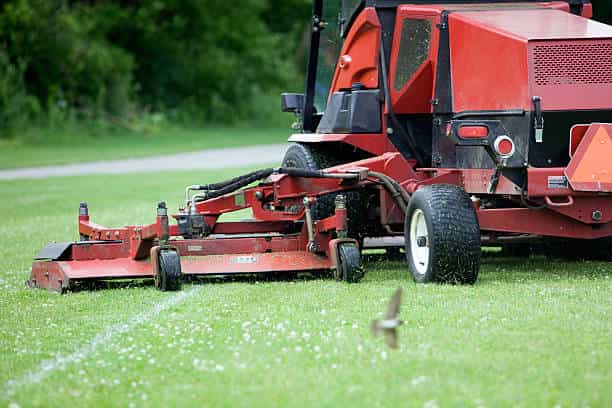 Commercial lawn mowing Melbourne office building landscape maintenance